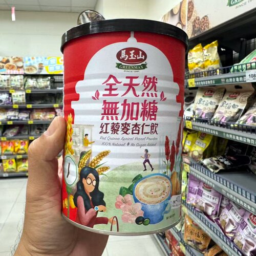 台湾原装 马玉山全天然无加糖红藜麦杏仁饮400克一罐