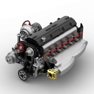 品铂丰田直列V6发动机积木2JZ男孩科技系列拼装积木模型生日礼物