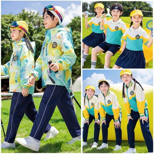 2025新款小学生校服冲锋衣三件套春夏秋冬四季款儿童班服棒球服蓝