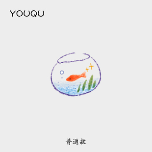 彩色金鱼鱼缸手腕锁骨脖子纹身贴防水持久女仿真小清新 YOUQU原创