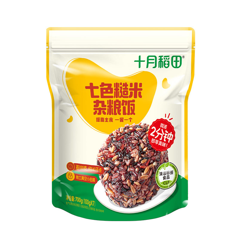 十月稻田七色糙米饭团700g装