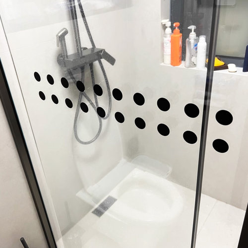 简约圆点玻璃贴纸防撞腰线贴