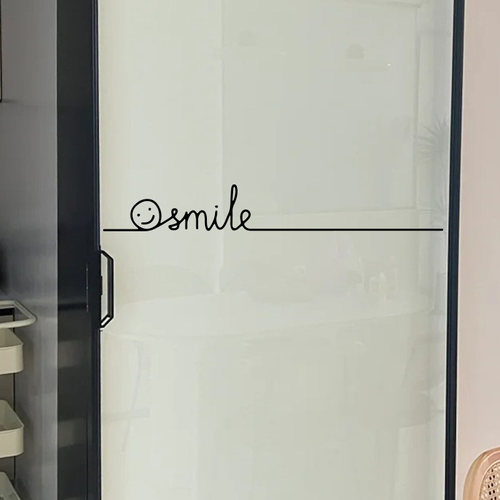 smile笑脸玻璃门防撞贴纸腰线