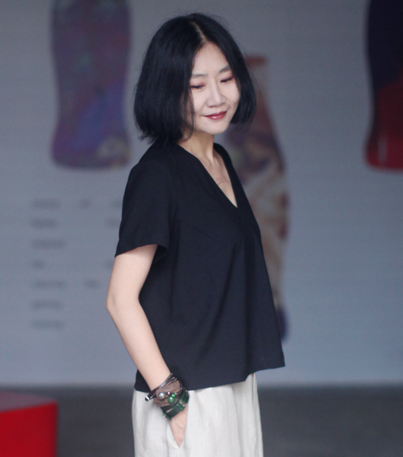 姜欢设计夏款韩国进口竹节麻大