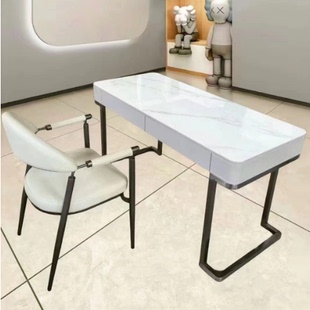 意式轻奢书桌现代简约办公桌美容院咨询桌子