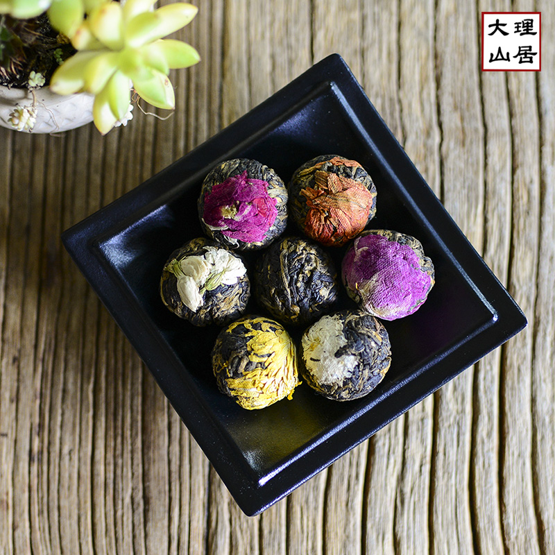 大理山居云南七色滇红龙珠花茶