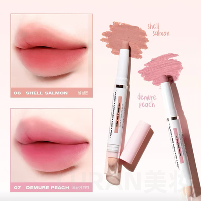 晕染海绵头～韩国tooq唇线笔双头哑光唇釉遮盖深唇塑形立体扩唇