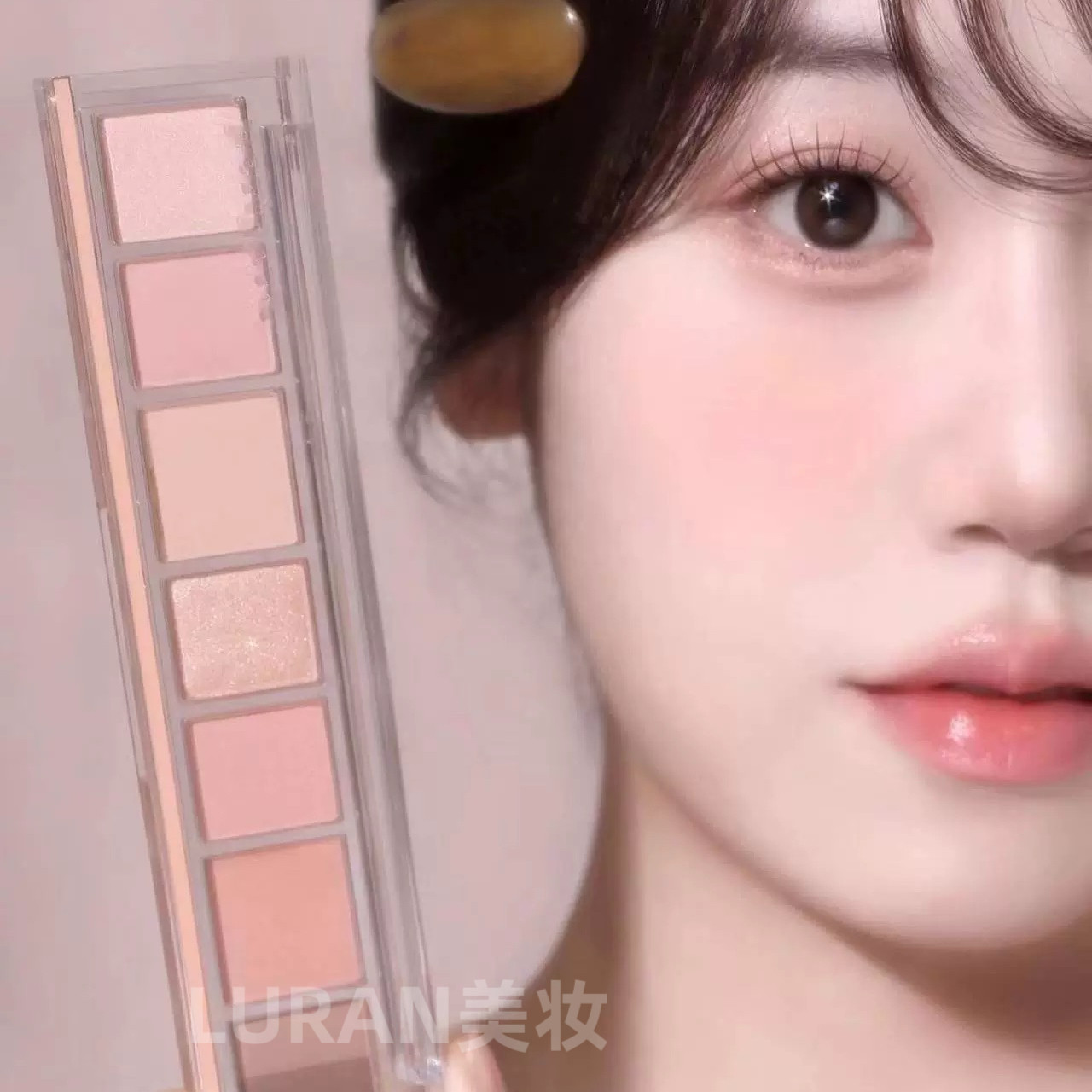 韩国Peripera菲丽菲拉尺子八色眼影盘珠光哑光自然打底修容大地色