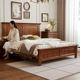 实木床全实木双人大床简约箱体储物主卧家具1.8米收纳 卡娜斯美式