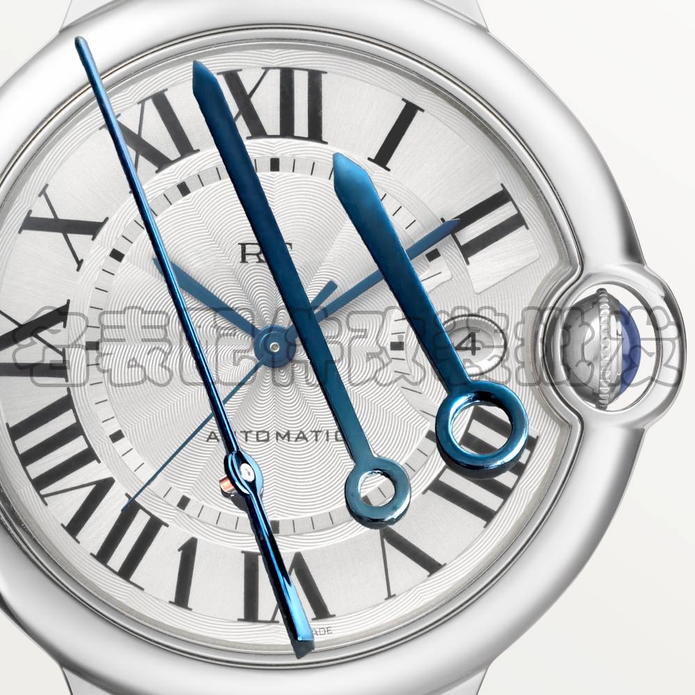 适配卡地亚42蓝气球男表蓝钢表针