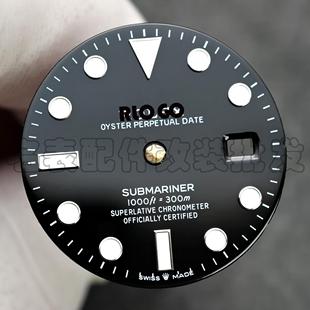 手表配件适配二代水鬼表面字面字盘潜水表盘适配2824/36/8200机芯