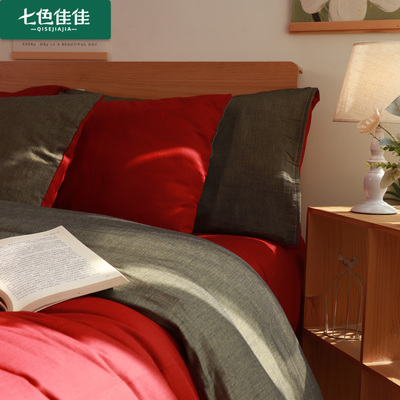 新家喜庆红被套结婚新人