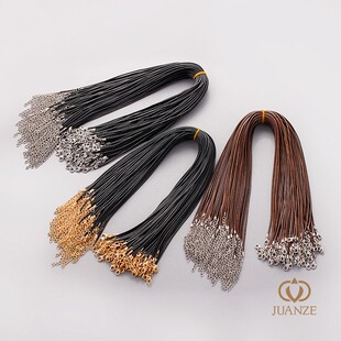 韩国蜡绳线吊坠diy项链皮蜡绳挂件材料翡翠挂绳饰品配件手工串珠