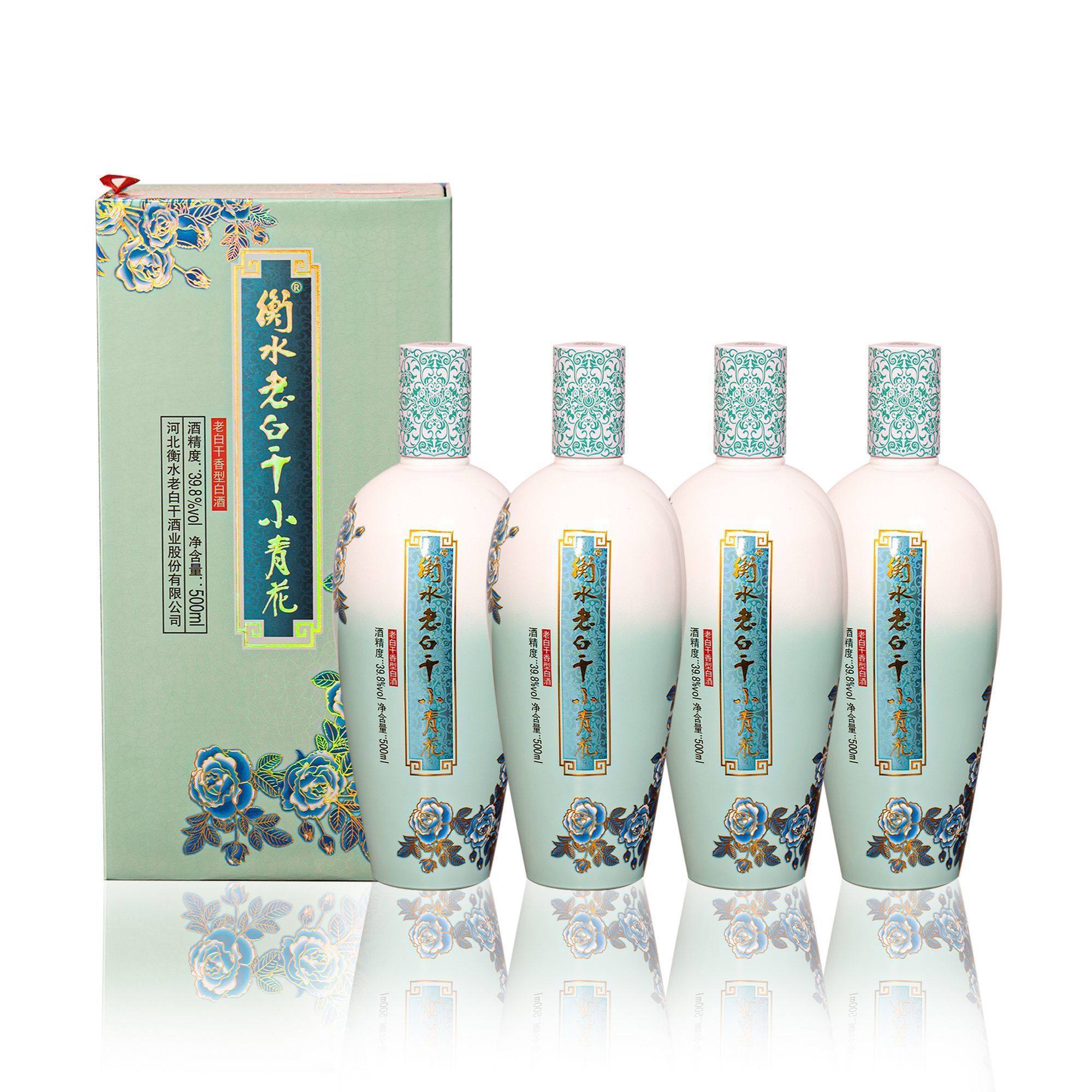 正宗衡水老白干新品纯粮酒小青花39.8度整箱4瓶正品500ml批发送礼,酒类,其他酒类,淘宝优惠券,粉丝福利购,淘宝优惠卷