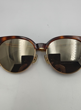 时尚复古半框太阳镜玳瑁色配金色金属边偏光镜片潮流百搭CE462