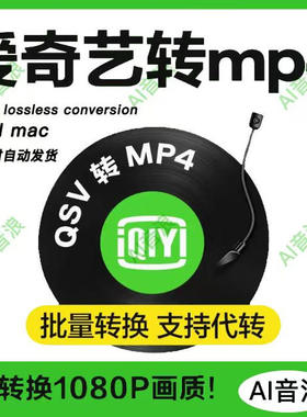 爱奇艺qsv转mp4视频无损转码格式转换器软件一键批量转换1080画质
