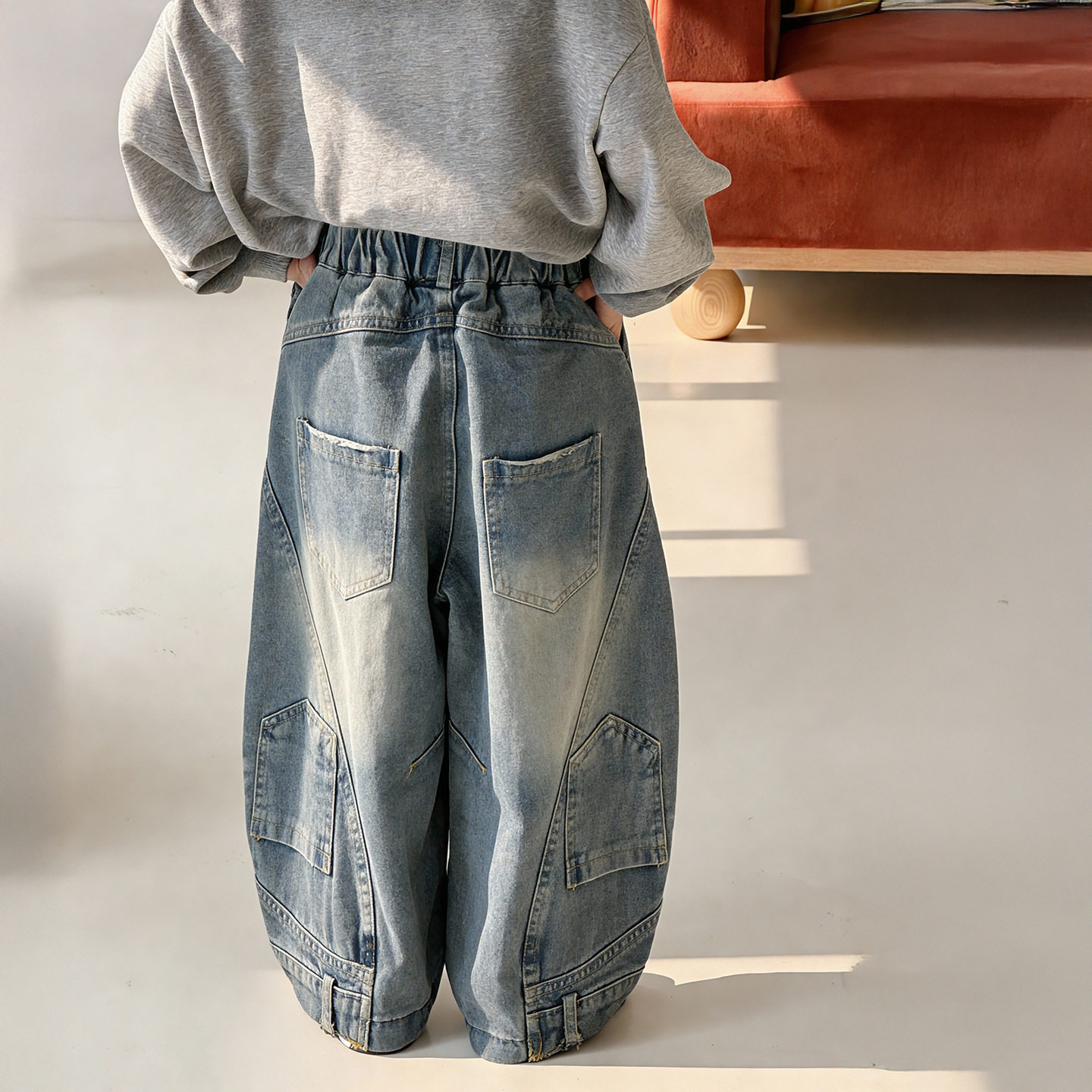 棉小铺男童牛仔裤儿童春季韩版2026新款简潮做旧童装裤子宽松百搭,童装/婴儿装/亲子装,儿童牛仔裤,淘宝优惠券,粉丝福利购,淘宝优惠卷