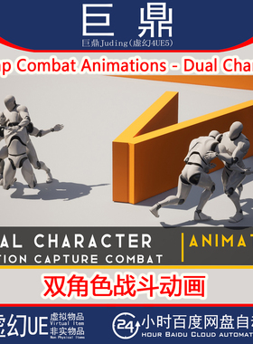 UE5.1+MoCap Combat Animations - Dual Character双角色战斗动画