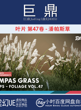 虚幻UE5.1+Foliage VOL.47 - Pampas Grass 潘帕斯草蒲苇芦苇植物