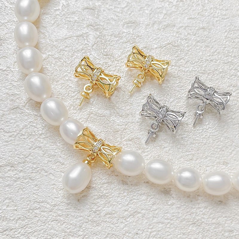 羊眼针珍珠隔珠铜包金饰品配件