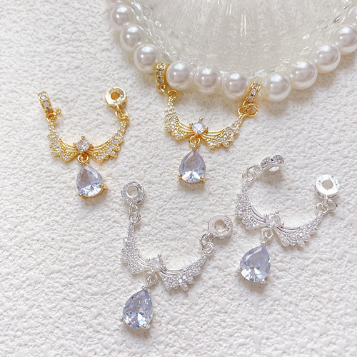 18k金银保色铜镀双吊天使之翼