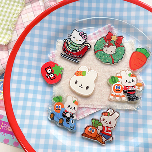 可爱圣诞kitty猫兔子萝卜五月天应援串珠diy手工手作钥匙扣配件