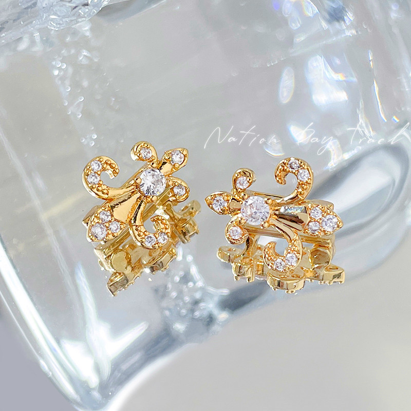 鸢尾花万能扣镀真金饰品配件