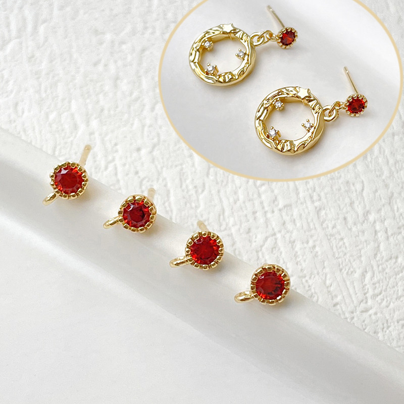 14k保色铜镶锆石耳钉S925银针diy手工饰品耳饰耳环配件材料,饰品/流行首饰/时尚饰品新,其他DIY饰品配件,淘宝优惠券,粉丝福利购,淘宝优惠卷