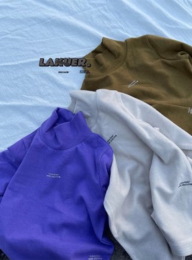 童装实体店现货奕佳潮童馆波啦家LAKUER拉酷儿QI76208高领打底衫