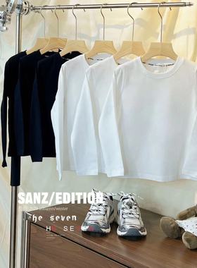 SANZ叁作SZ416基础百搭黑白T恤童装实体店奕佳潮童馆现货