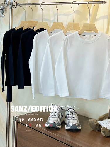 SANZ叁作SZ416基础百搭黑白T恤童装实体店奕佳潮童馆现货