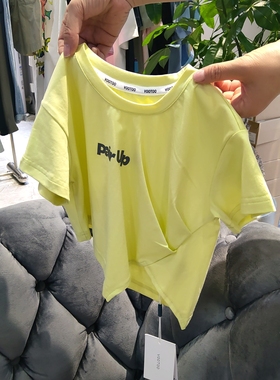 小童品牌VOOTOO童装实体店断码捡漏薄款女童纯色短袖T恤G83049