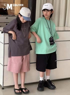 5M品牌童装实体店断码捡漏休闲百搭纯色卫裤中裤C111006