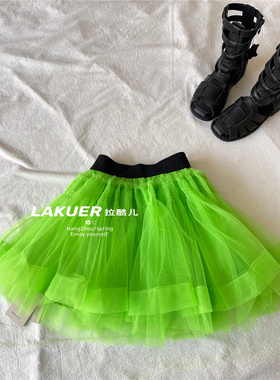 实体店现货奕佳潮童馆波拉LAKUER拉酷儿MZ8553公主网纱蓬蓬半身裙