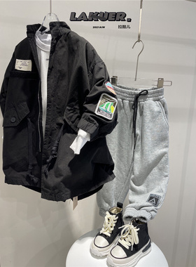实体店现货奕佳潮童馆波啦家LAKUER拉酷儿XR1263中长款风衣外套