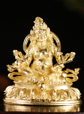 黄财神随身办公桌车内摆件小佛像