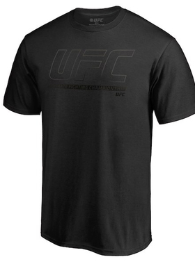 Men's 品牌MMA黑色UFC流行运动纯棉透气短袖T恤