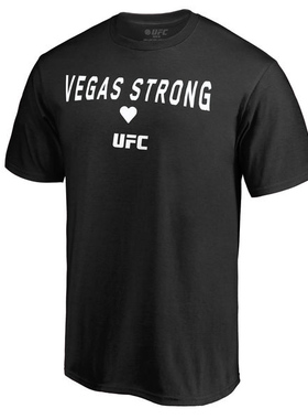 MMA综合格斗UFC短袖拉斯维加斯桃心纯棉运动T恤