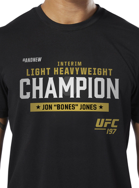 UFC197琼斯骨头自由搏击T恤 MMA综合格斗夺冠纯棉男士运动短袖