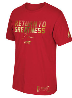 MMA综合格斗UFC男士锐步乔恩-琼斯（骨头）红色T恤