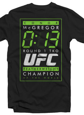 MMA综合格斗UFC194男士康纳-麦格雷戈(嘴炮)13秒运动短袖T恤