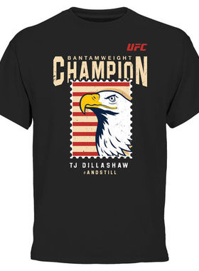 MMA综合格斗UFC迪拉肖(T.J. Dillashaw)格斗搏击男士运动短袖T恤