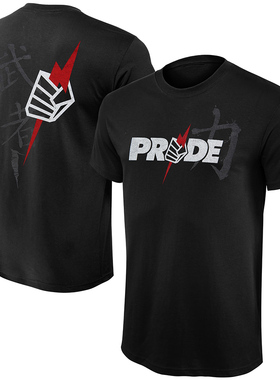 MMA综合格斗UFC自由搏击武者PRIDE拳击黑正品纯棉运动短袖T恤