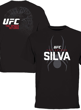 MMA综合格斗 UFC蜘蛛席尔瓦 Fanatice男士黑色运动短袖T恤