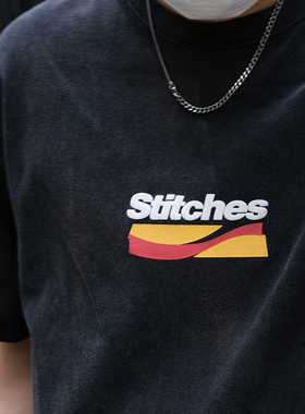 TINGOPLANET短袖男款夏季 320g重磅纯棉美式t恤宽松印花复古潮牌