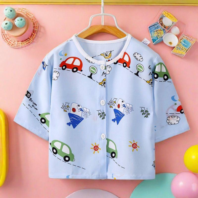 儿童上衣家居服薄款男童空调服女家居服上装