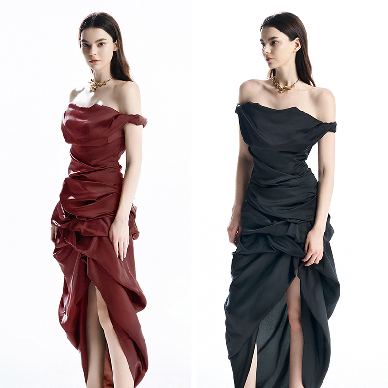 越南小众MUSTHAVE 2025年夏季新款高质感法式优雅露肩长裙