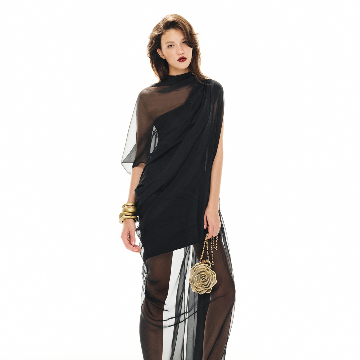 越南小众MUSTHAVE 2025年秋季新款极简主义时尚设计感黑色裙