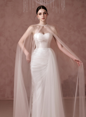 越南小众品牌SISSY 2025年夏季新款轻婚纱礼服高腰抹胸裙