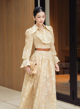 越南小众DARLING DIVA 2025年夏季新款轻盈大气法式收腰长裙